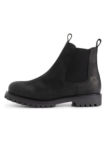 TRAVELIN' Leder-Chelsea-Boots "Talvik" in Schwarz