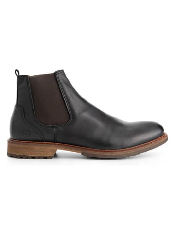TRAVELIN' Leren chelseaboots "Winslow" zwart