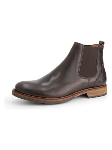 TRAVELIN' Leren chelseaboots "Winslow" bruin