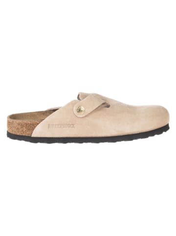 Birkenstock Leder-Clogs "Boston" in Beige