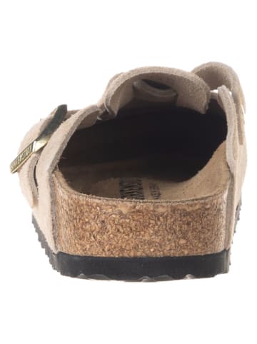 Birkenstock Leder-Clogs "Boston" in Beige