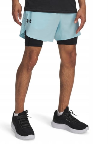 Under Armour 2in1-Trainingsshorts in Hellblau/ Schwarz