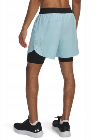 Under Armour 2in1-Trainingsshorts in Hellblau/ Schwarz
