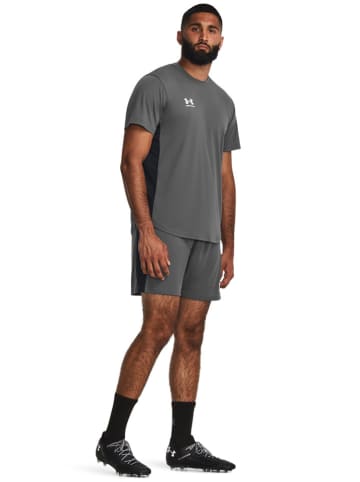Under Armour Szorty piłkarskie w kolorze szaro-czarnym