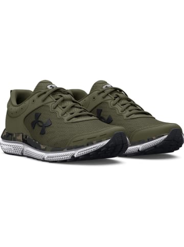 Under Armour Leder-Laufschuhe in Khaki