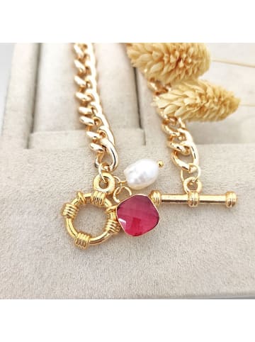 Nakkash Vergulde armband met kristal