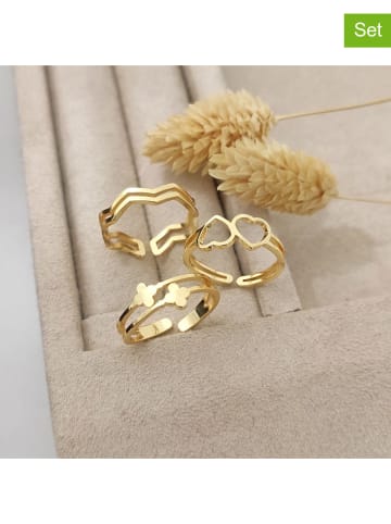 Nakkash 3er-Set: vergold. Ringe