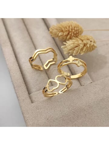 Nakkash 3er-Set: vergold. Ringe