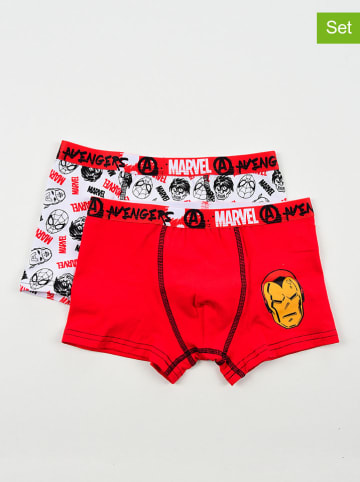 Avengers 2-delige set: boxershorts "Avengers Classic" rood/lichtgrijs/zwart