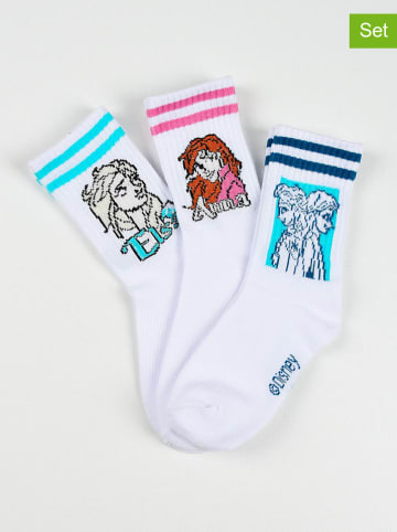 FROZEN 3-delige set: sokken "Frozen" wit