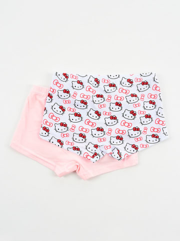 Hello Kitty 2er-Set: Pantys "Hello Kitty" in Weiß/ Rosa