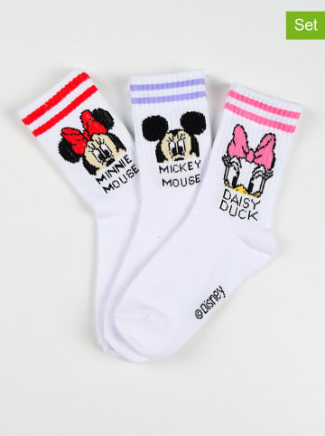 Disney Minnie Mouse 3er-Set: Socken "Minnie" in Weiß