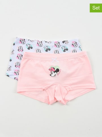 Disney Minnie Mouse Pełne majtki (2 pary) "Minnie" w kolorze biało-jasnoróżowym