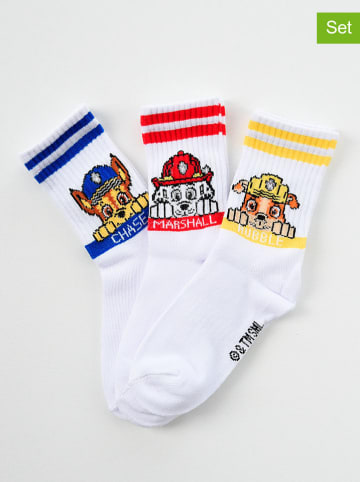 Disney Paw Patrol 3er-Set: Socken "Paw Patrol" in Weiß