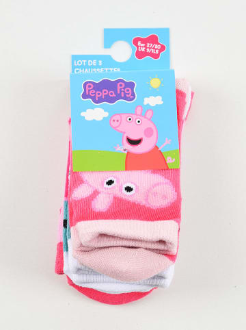 Peppa Pig 3-delige set: sokken "Peppa Pig" lichtroze/roze/turquoise