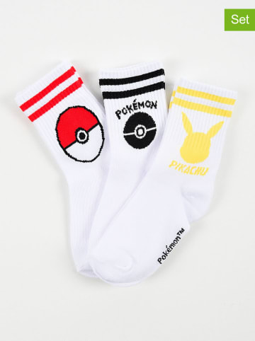 Pokémon 3-delige set: sokken "Pokemon" wit