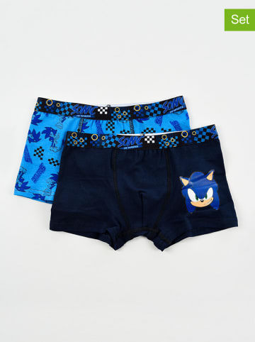 Sonic 2-delige set: boxershorts "Sonic" donkerblauw/blauw