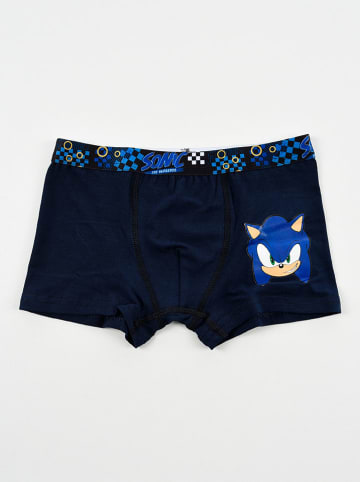 Sonic 2er-Set: Boxershorts "Sonic" in Dunkelblau/ Blau
