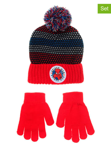 Spiderman 2tlg. Winteraccessoires-Set "Spiderman" in Rot/ Weiß/ Dunkelblau