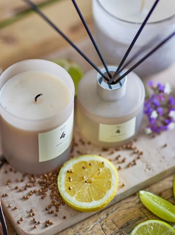 Bloomingville Duftkerze "NO.4-Lemon Verbena" in Beige - 210 g