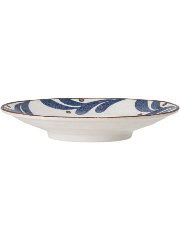 Bloomingville Dessertteller "Camellia" in Weiß/ Blau - Ø 16 cm