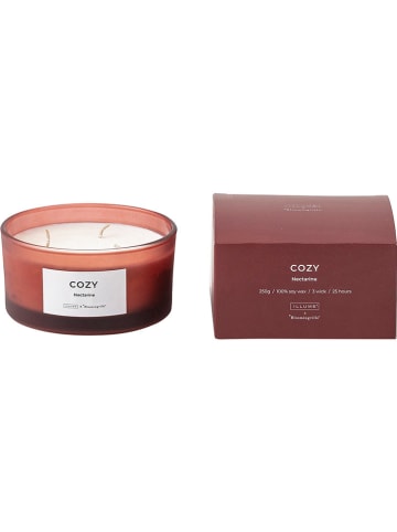 Bloomingville Duftkerze "COZY-Nectarine" in Rot - 250 g