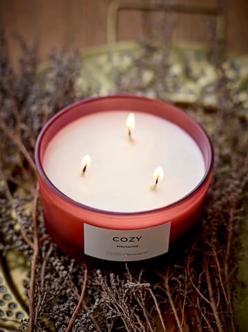 Bloomingville Geurkaars "COZY-Nectarine" rood - 250 g
