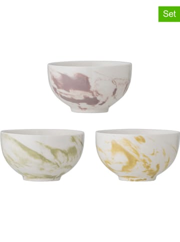 Bloomingville 3er-Set: Schalen ''Palma'' in Grün/ Gelb/ Lila - Ø 11 cm