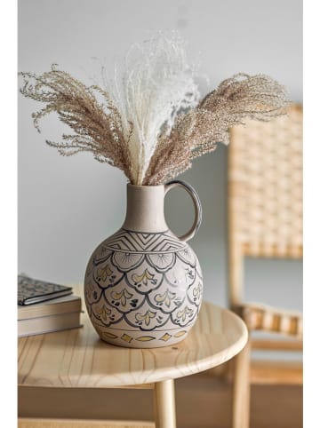 Bloomingville Vaas "Nadya" crème/blauw - (H)27 x Ø 20 cm