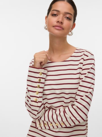Vero Moda Longsleeve in Beige/ Bordeaux
