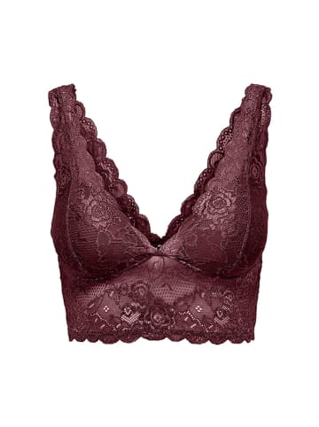 ONLY Top w kolorze bordowym