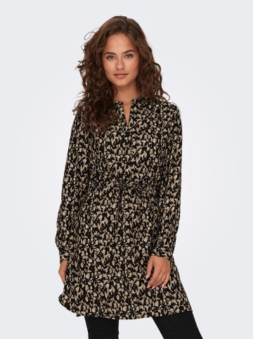 ONLY Kleid in Hellbraun/ Schwarz