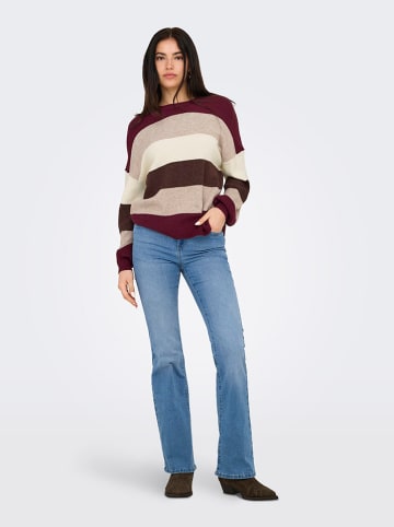 ONLY Pullover in Bordeaux/ Sand