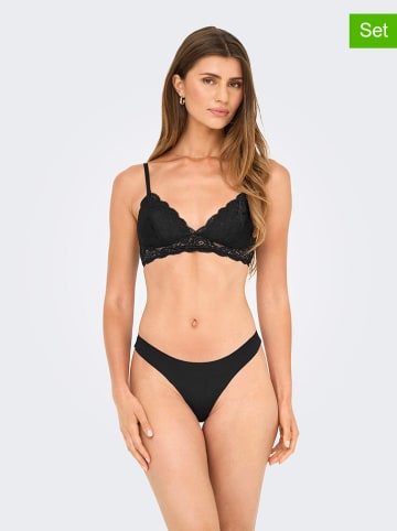 ONLY 3-delige set: slips zwart