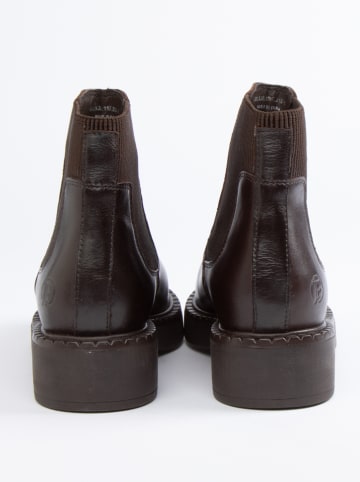 JOLANA & FENENA Leder-Chelsea-Boots in Braun