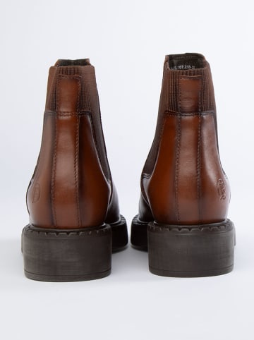 JOLANA & FENENA Leder-Chelsea-Boots in Hellbraun