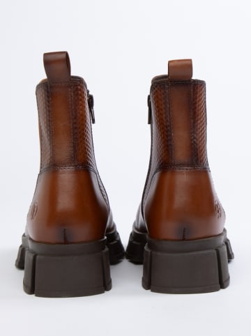 JOLANA & FENENA Leren boots lichtbruin