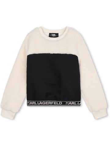 Karl Lagerfeld Kids Sweter w kolorze kremowo-czarnym