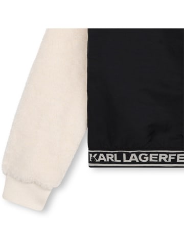 Karl Lagerfeld Kids Sweter w kolorze kremowo-czarnym
