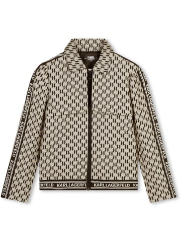 Karl Lagerfeld Kids Hemdjacke in Creme/ Dunkelbraun