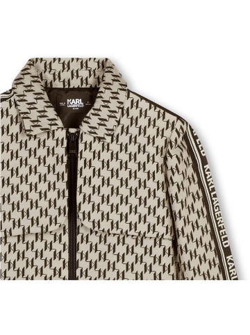 Karl Lagerfeld Kids Hemdjacke in Creme/ Dunkelbraun
