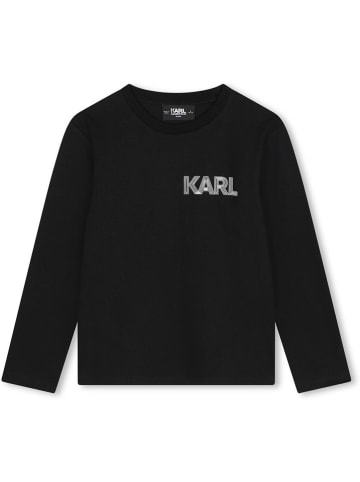 Karl Lagerfeld Kids Koszulka w kolorze czarnym