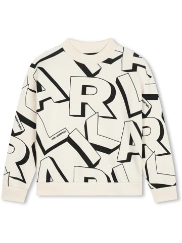 Karl Lagerfeld Kids Bluza w kolorze kremowo-czarnym