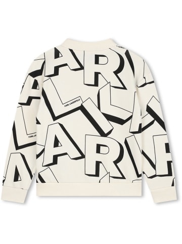 Karl Lagerfeld Kids Bluza w kolorze kremowo-czarnym