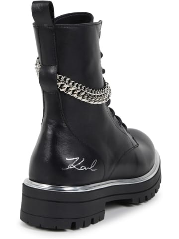 Karl Lagerfeld Kids Leren boots zwart