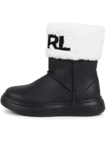 Karl Lagerfeld Kids Leren boots zwart