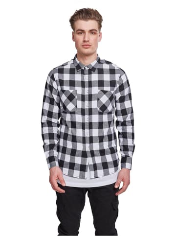 Urban Classics Hemd in Schwarz/ Weiß