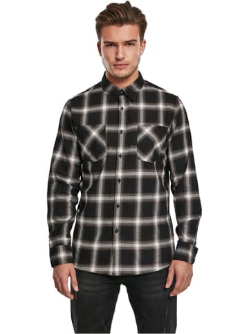 Urban Classics Hemd in Schwarz/ Weiß