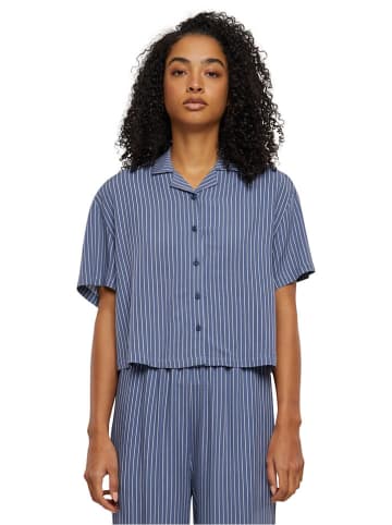 Urban Classics Bluse in Blau/ Weiß