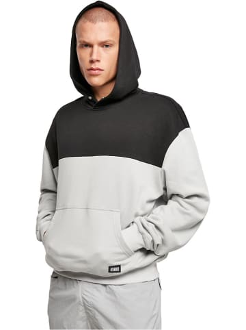 Urban Classics Hoodie in Schwarz/ Grau